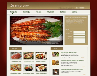 Thiết kế website nhà hàng đẹp - nâng tầm giá trị thương hiệu